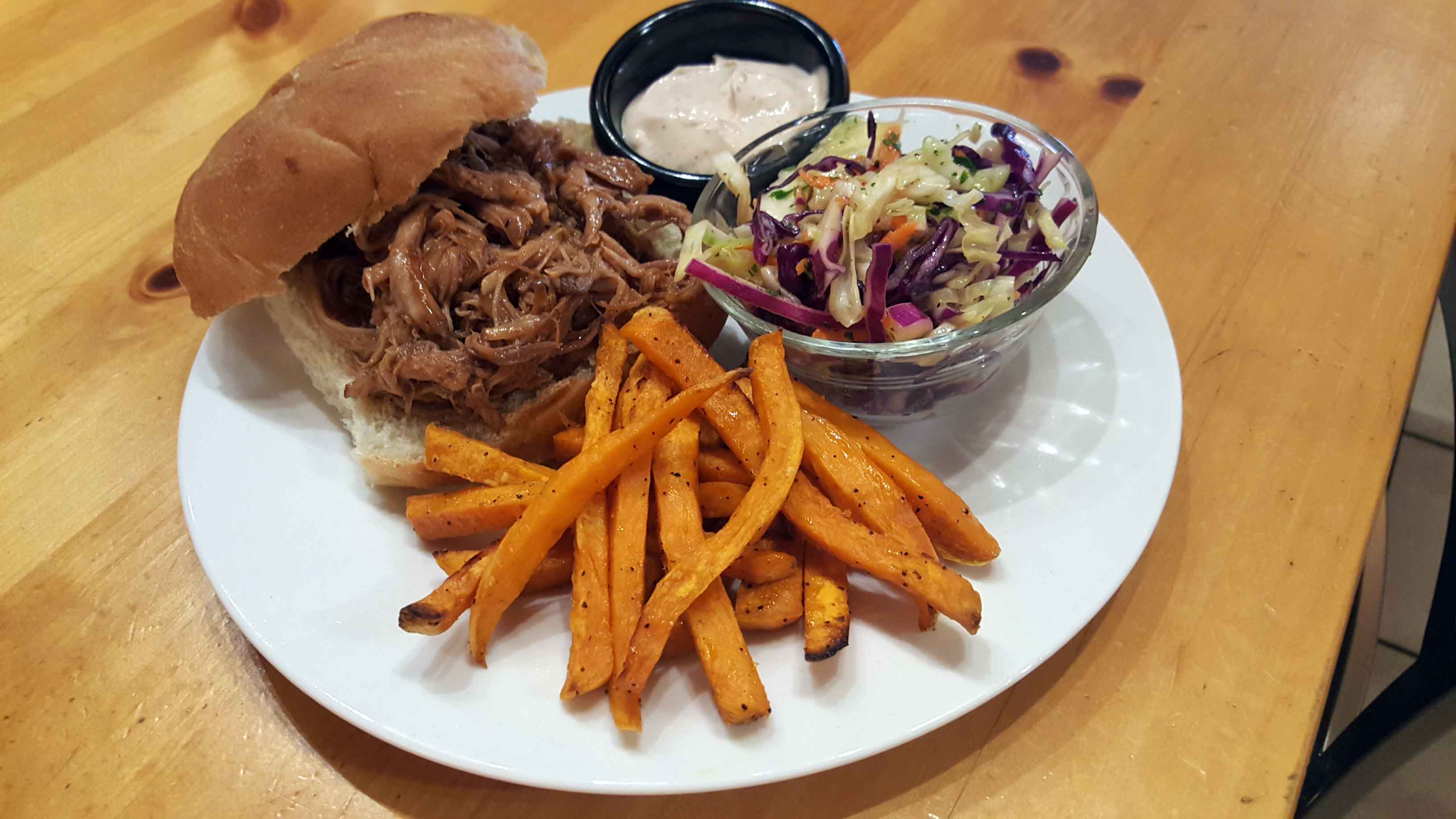 pulled-pork-sandwich-with-sweet-potato-fries